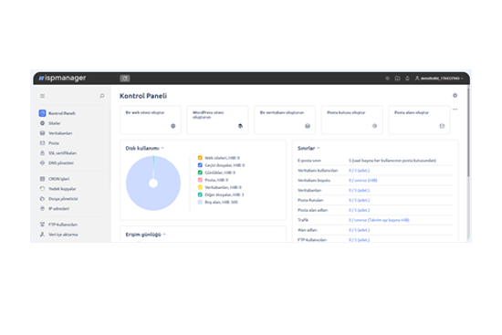 Güçlü ve Esnek Yönetim Paneli: ISPmanager